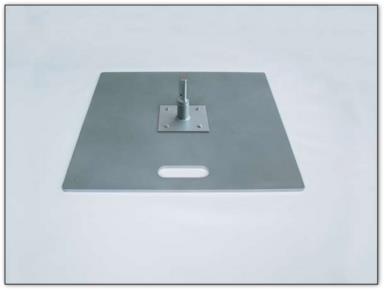 Bowflag base plate 55x55 with rotator